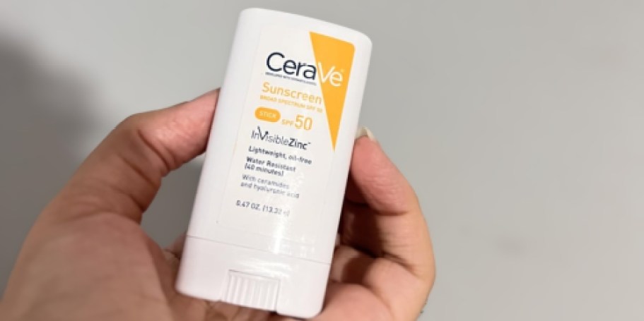 CeraVe SPF 50 Mineral Sunscreen Stick Only $5.54 Shipped on Amazon