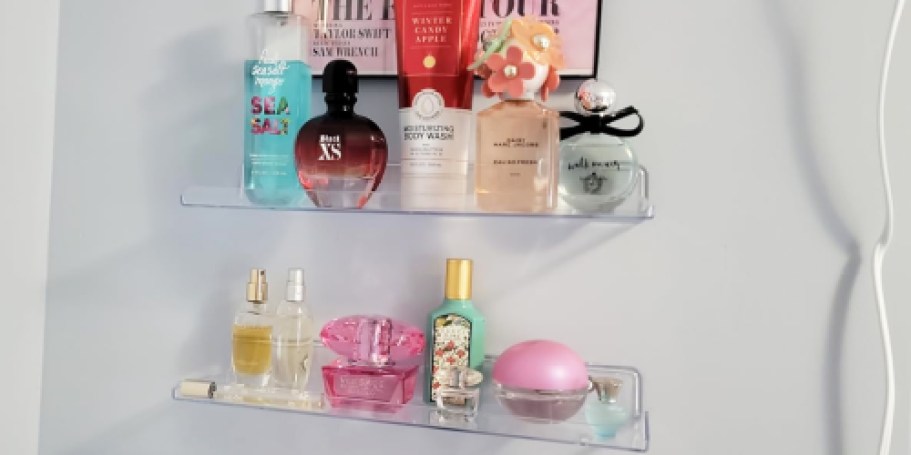 Clear Floating Shelves 4-Pack Only $6.99 Shipped for Amazon Prime Members