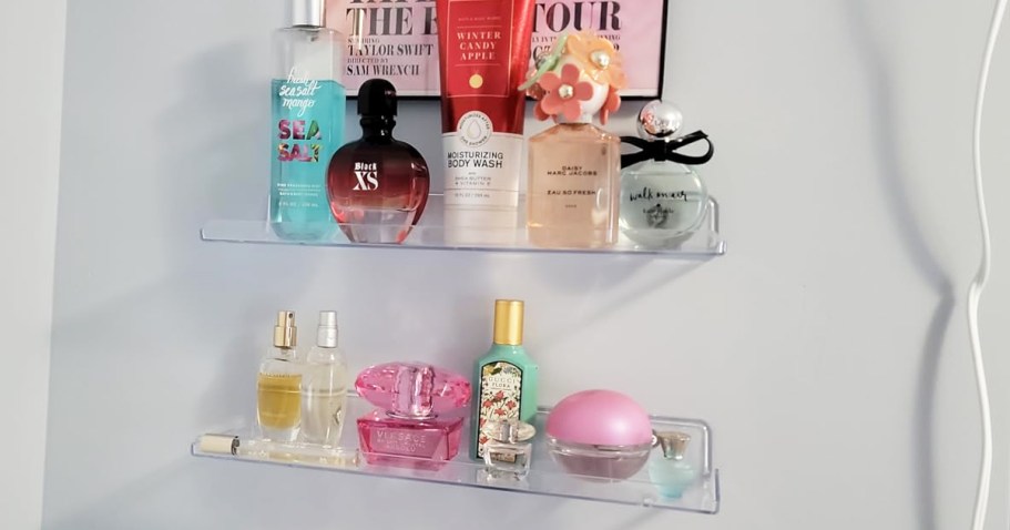 Clear Floating Shelves 4-Pack Only $6.99 Shipped for Amazon Prime Members