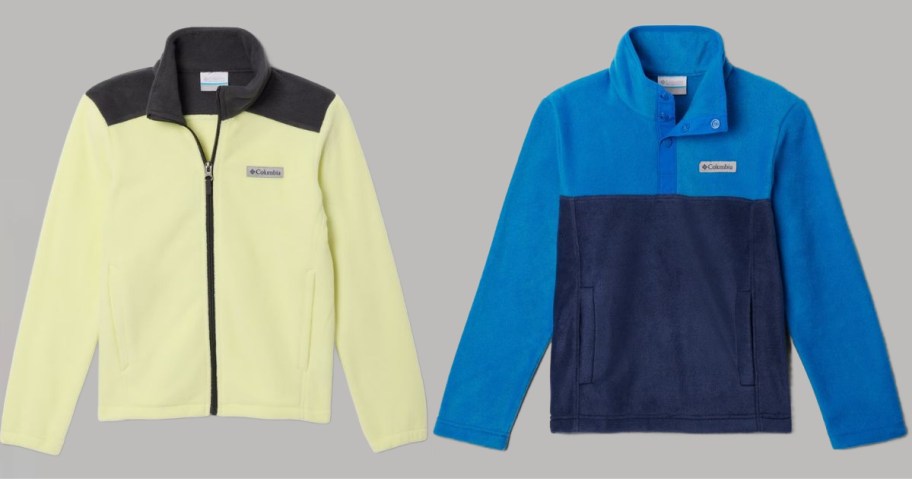 Stock images of two columbia fleece for kids