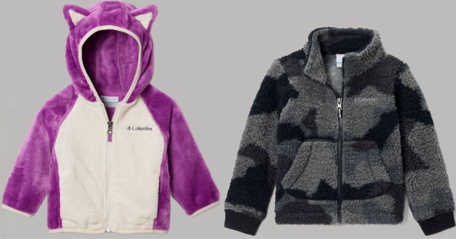 Stock images of two Columbia Toddler Fleece