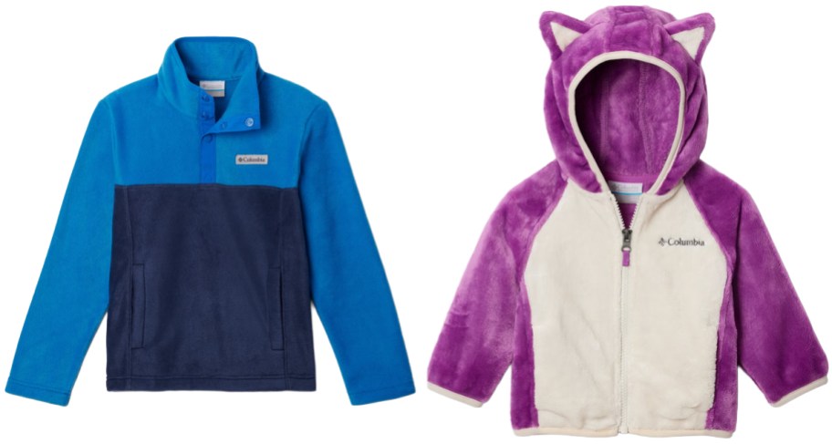 Columbia Kids Steens Mtn II Quarter Snap Fleece Pullover, Columbia Infant Foxy Baby Sherpa Jacket