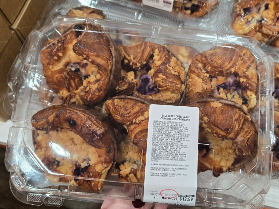 Blueberry Cheesecake Caramelized Croissants