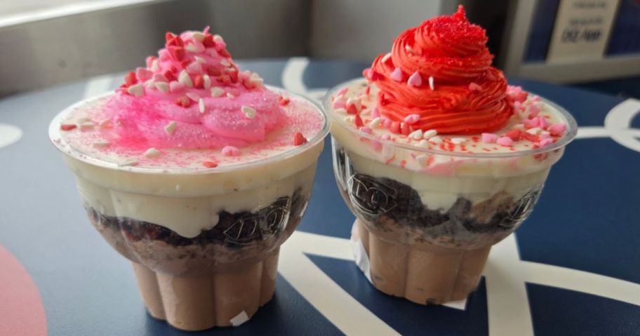 Two Dairy Queen Valentine's Day Ice cream Cupcakes