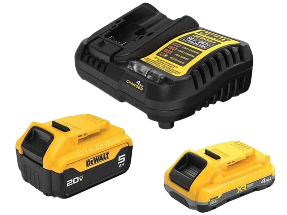 DeWalt 20V MAX Lithium-Ion Starter Kit w/ 4.0 Ah & 5.0 Ah Batteries & Charger