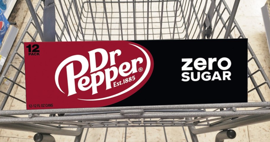 case of Dr Pepper Zero Sugar in shopping cart