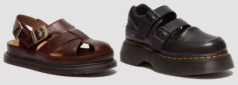 Dr. Martens Women's Archive Sandals, Dr. Martens Women's Buzz Milled Nappa Leather Mary Jane Shoes