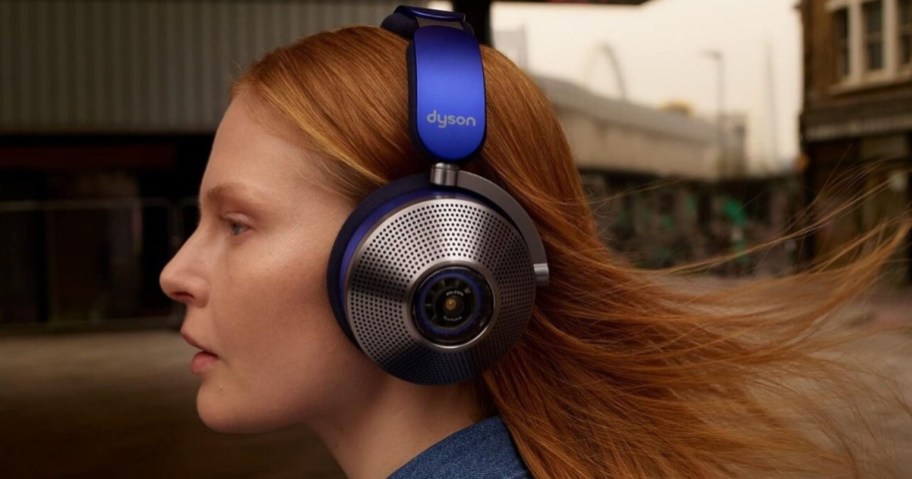 Dyson Zone Headphones on a woman