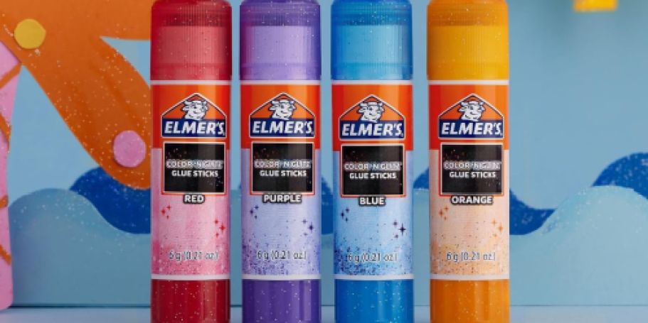Elmer’s Color & Glitz Glue Sticks 4-Pack Only $1.46 on Amazon (Reg. $3)