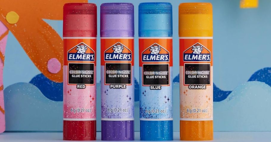 Elmer’s Color & Glitz Glue Sticks 4-Pack Only $1.46 on Amazon (Reg. $3)