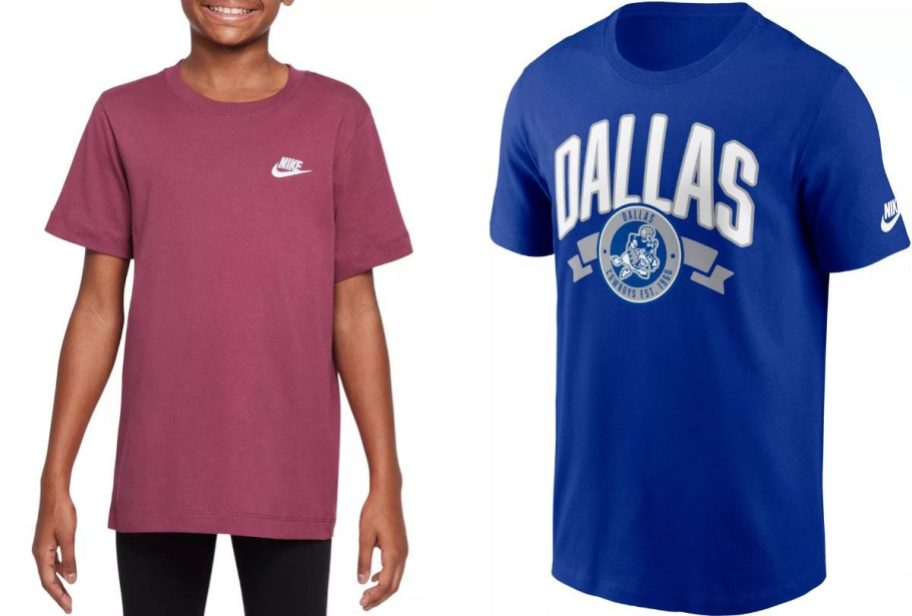 Stock images of two Nike Shirts