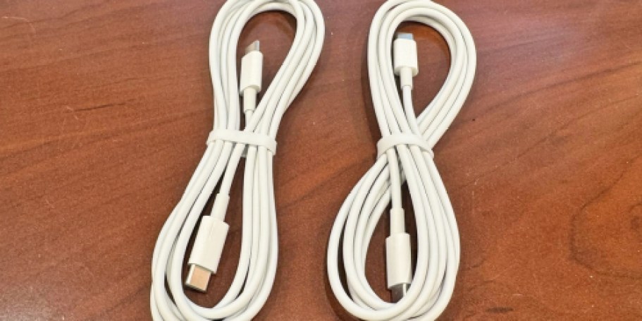USB-C Charging Cables 2-Pack Only $3 on Amazon