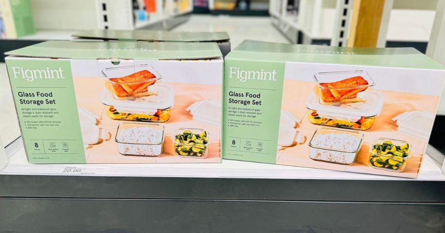 Boxes of Figment food storage Set at Target
