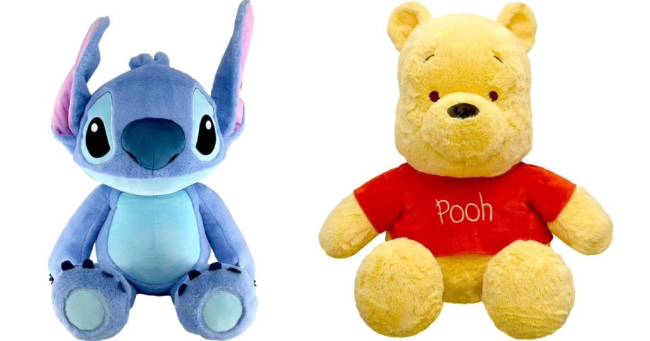 Giant Disney Plush in Stitch and Pooh