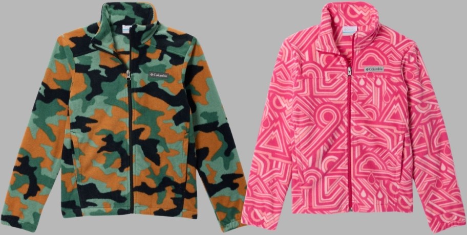 boys and girls fleece full zip jackets