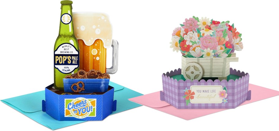 father's day and mother's day themed pop-up cards