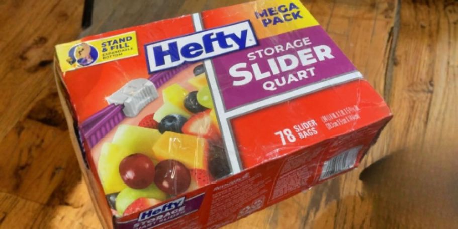 Hefty Slider Quart Slider Bags 78-Count Box Only $6 Shipped on Amazon