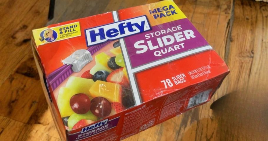Hefty Slider Quart Slider Bags 78-Count Box Only $6 Shipped on Amazon