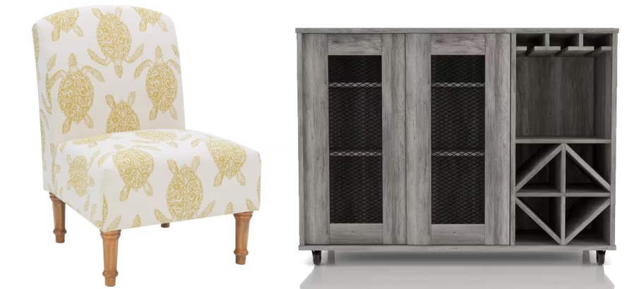 accent chair and buffet sideboard