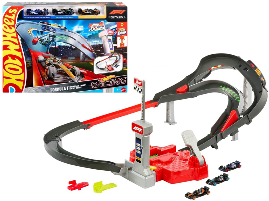 Hot Wheels Formula 1 Sprint Race Circuit Course Track Set w: 3 Cars 2