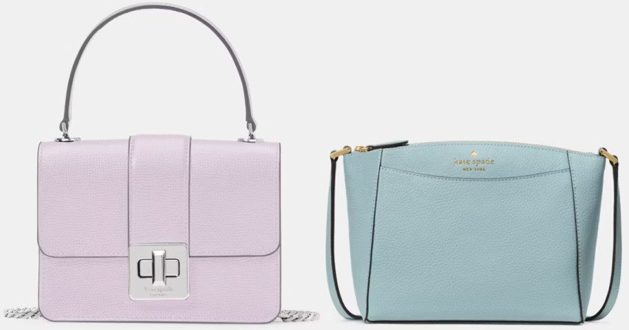 light purple and blue kate spade crossbody bags
