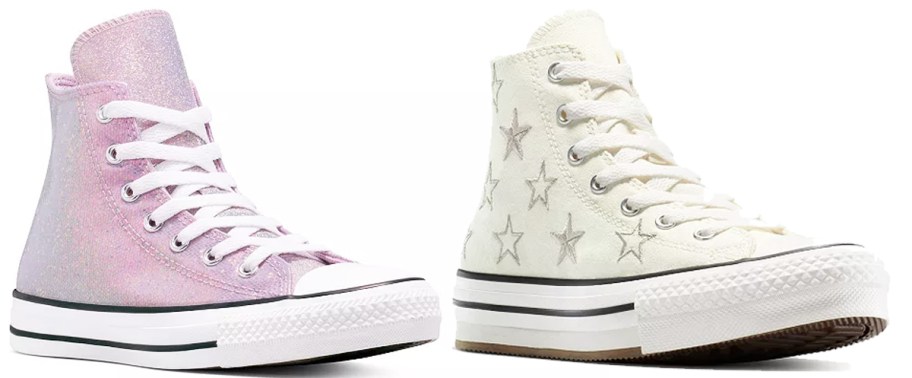 two high top converse sneakers