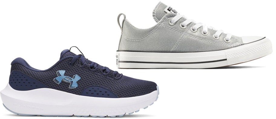 under armour and converse sneakers