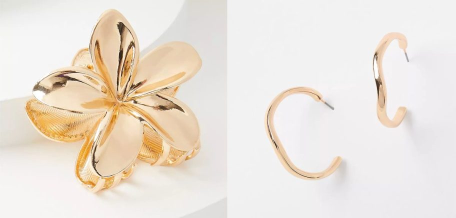 LOFT Hair clip and earrings