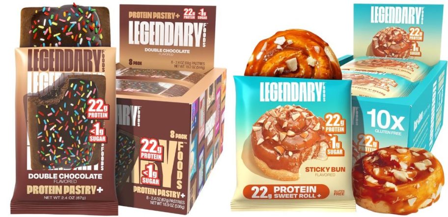 Legendary Foods Protein Pastry 8-Pack and Cinnamon Roll 10-Pack