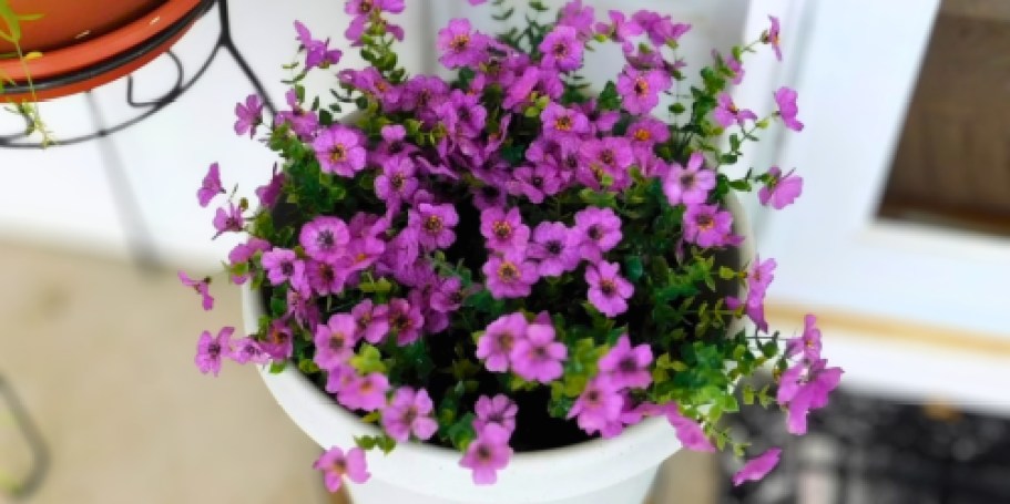 50% Off UV-Resistant Outdoor Artificial Flowers on Amazon