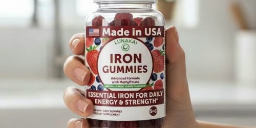 Lunakai Iron Gummies 60-Count Bottle Only $12.97 Shipped on Amazon (Reg. $32)