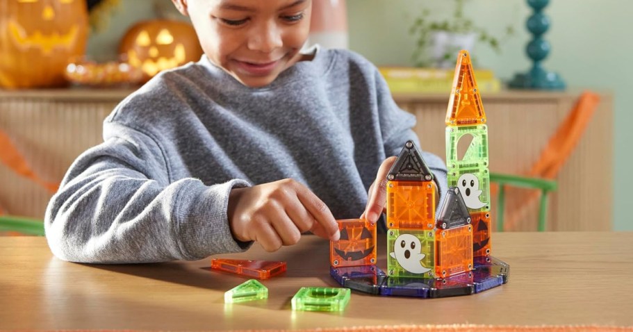 This New MAGNA-TILES Spooky Travel Set Is Perfect for Little Builders