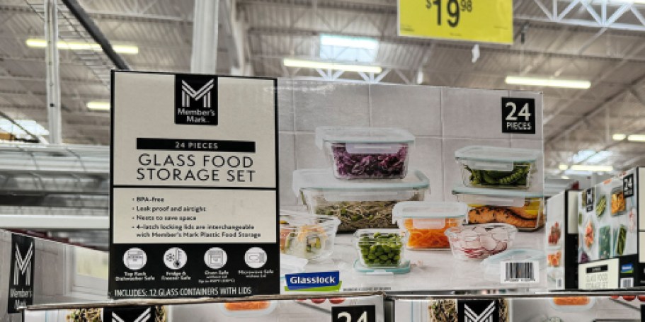 Score a 24-Piece Glass Food Storage Set for ONLY $19.98 on SamsClub.com