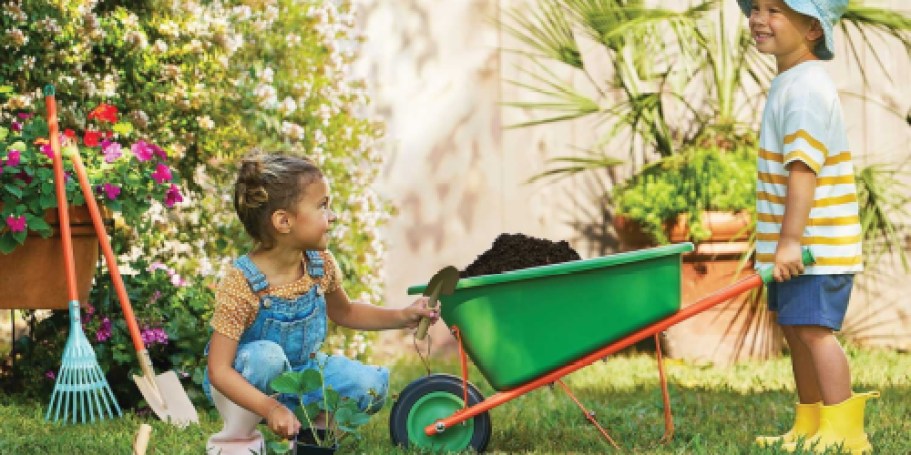 Run to Sam’s Club for This Adorable Kids Wheelbarrow Gardening Set