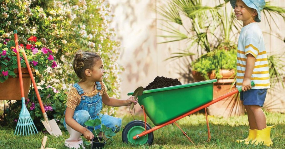 Run to Sam’s Club for This Adorable Kids Wheelbarrow Gardening Set