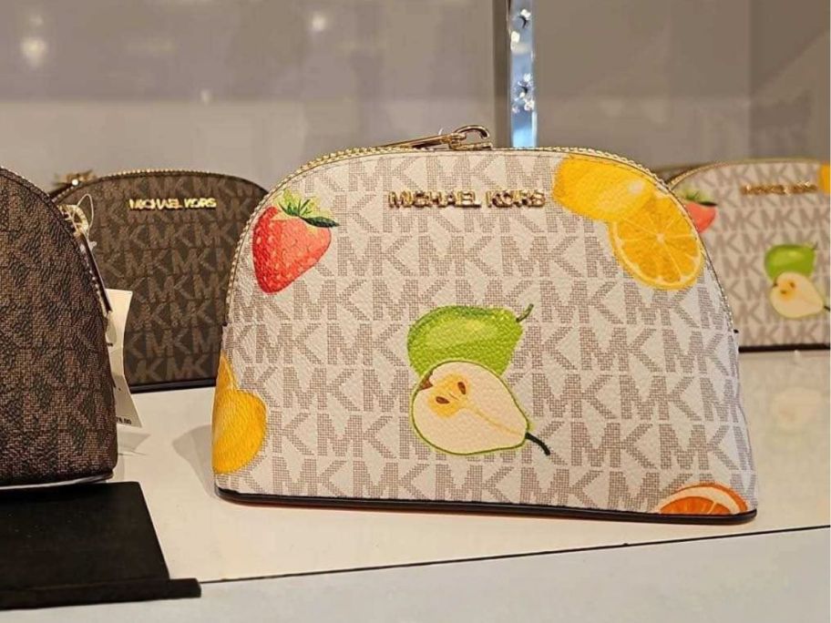 Michael Kors Jet Set Travel Medium Printed Signature Logo Travel Kit in store