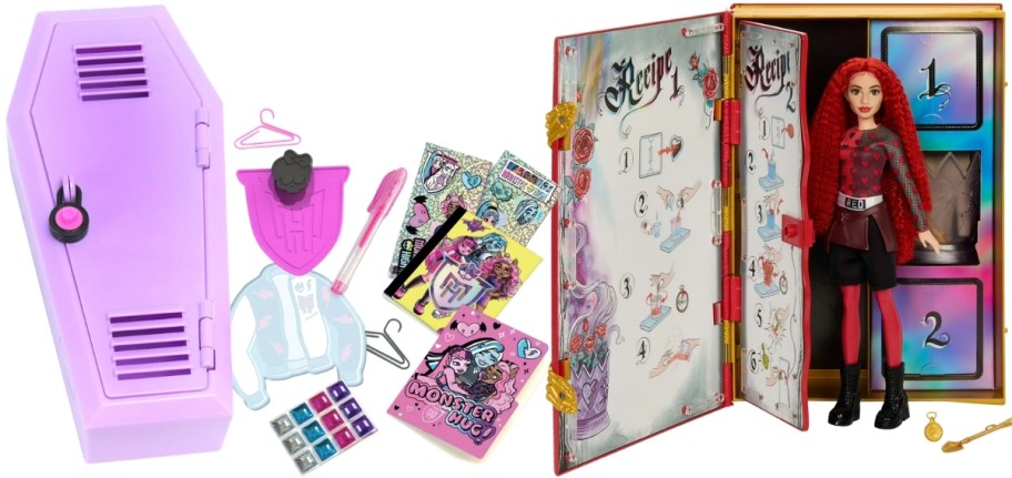 monster high art kit and fashin doll