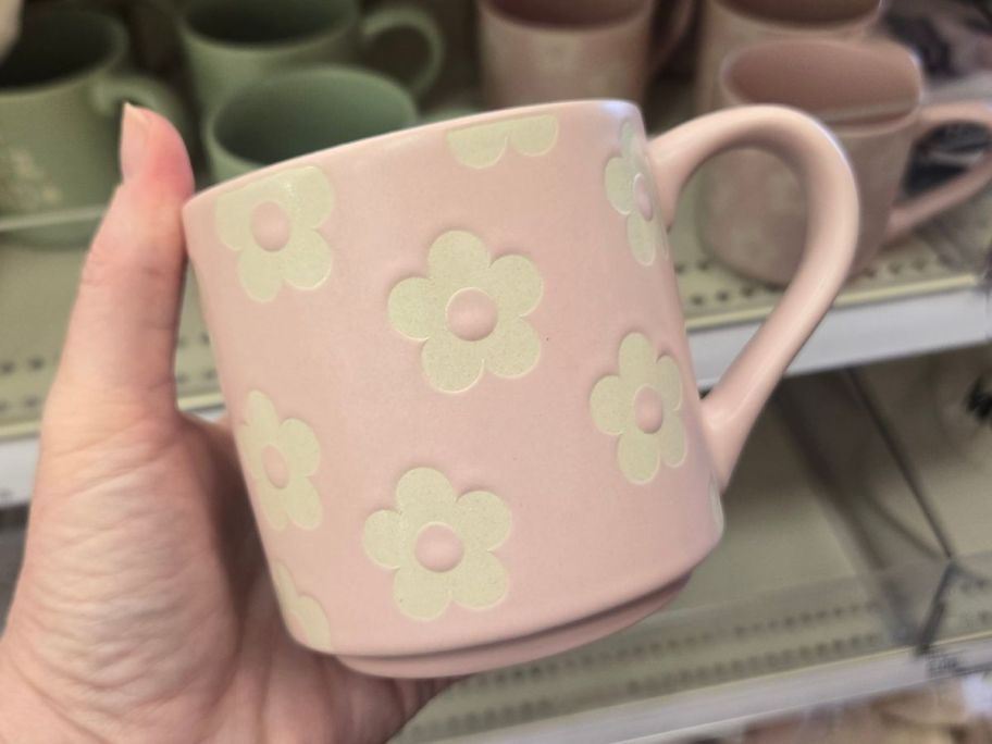Mother's Day Mug in hand in store