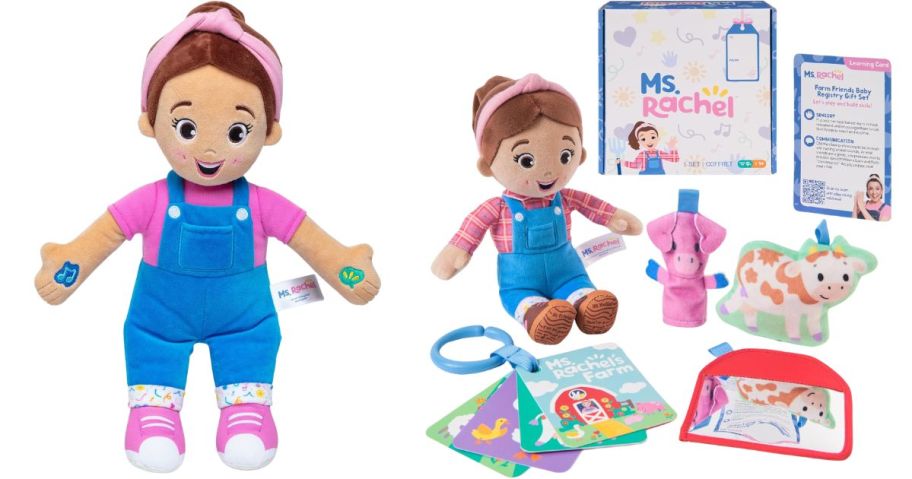 Ms. Rachel Official Speak & Sing Doll and Farm Friends Baby Gift Set