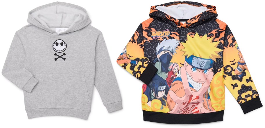 Nightmare Before Christmas Boys Pullover Hoodie, Naruto Boys Sublimated Graphic Hoodie