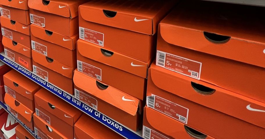 Nike shoe boxes in store