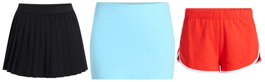No Boundaries Women's Tennis Skort, Micro Mini Skort, Knit Jersey Shorts