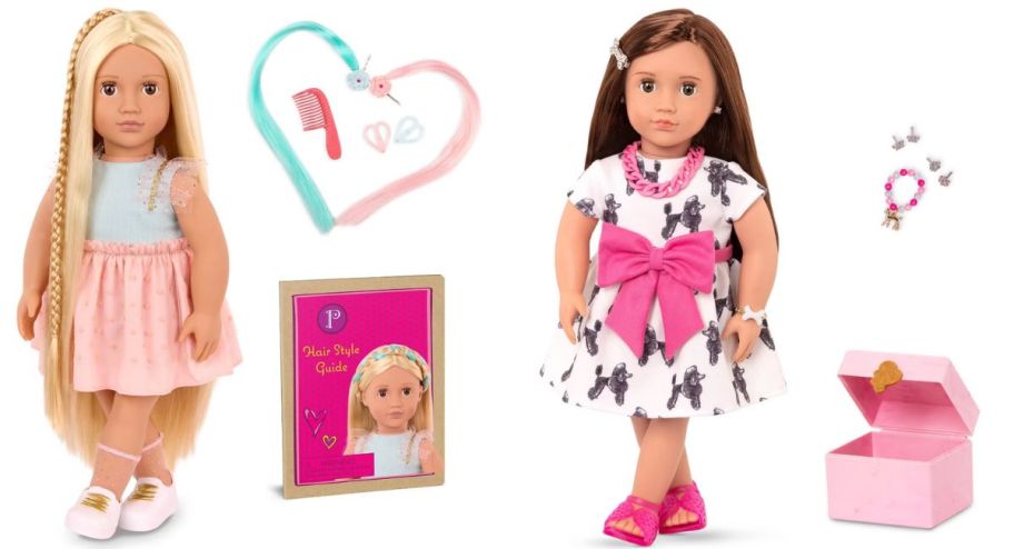 two different OG dolls with accessories 