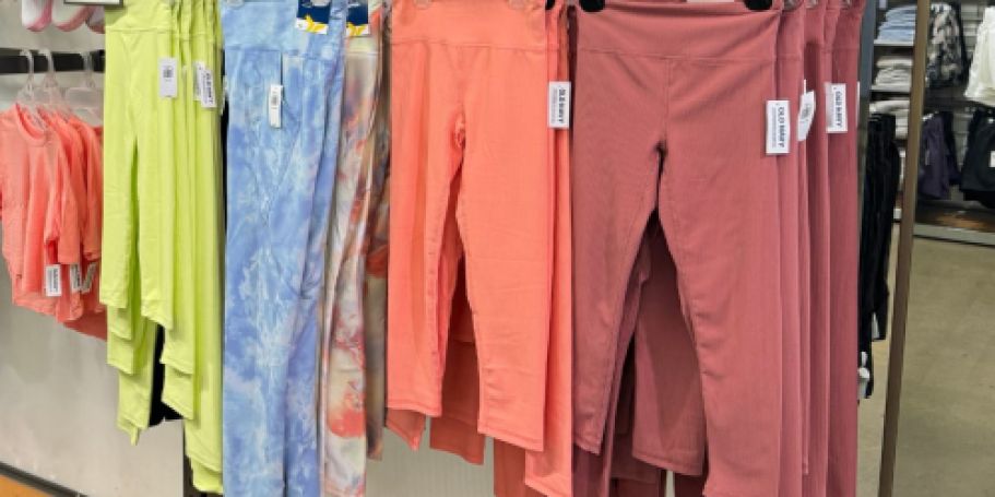 Old Navy Activewear from $6 | Leggings, Tees, Shorts, & More