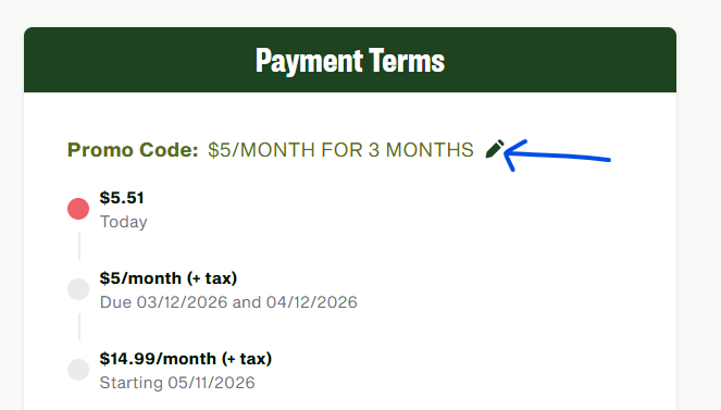 Panera spot to click to add code.