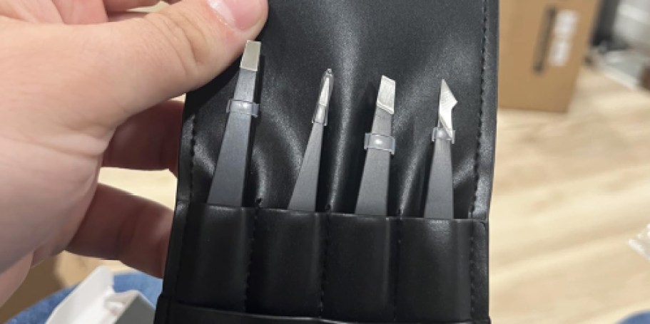 Tweezer Set w/ Travel Case Only $3.99 on Amazon