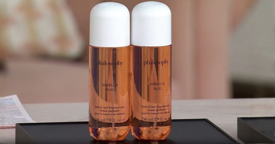 Philosophy Body & Hair Fragrance Mist 8oz Duo on display