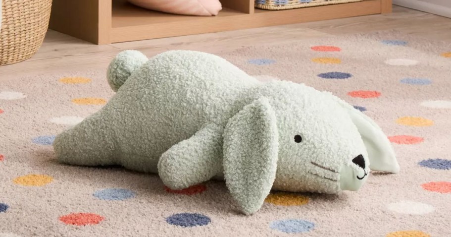Pillowfort Weighted Bunny Plush Pillows Just $20 on Target.com | Perfect for Easter!