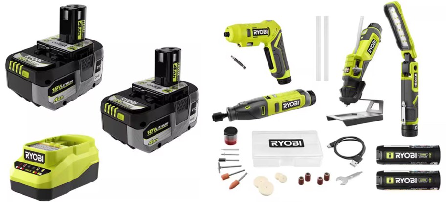 ryobi battery set and tool set