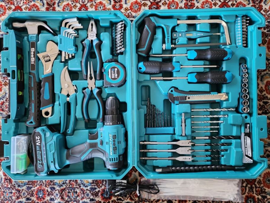 Cordless Drill Kit on table